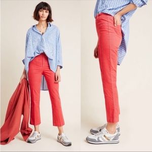 NWOT Anthropologie Coral Corduroy Pants Size: US 0